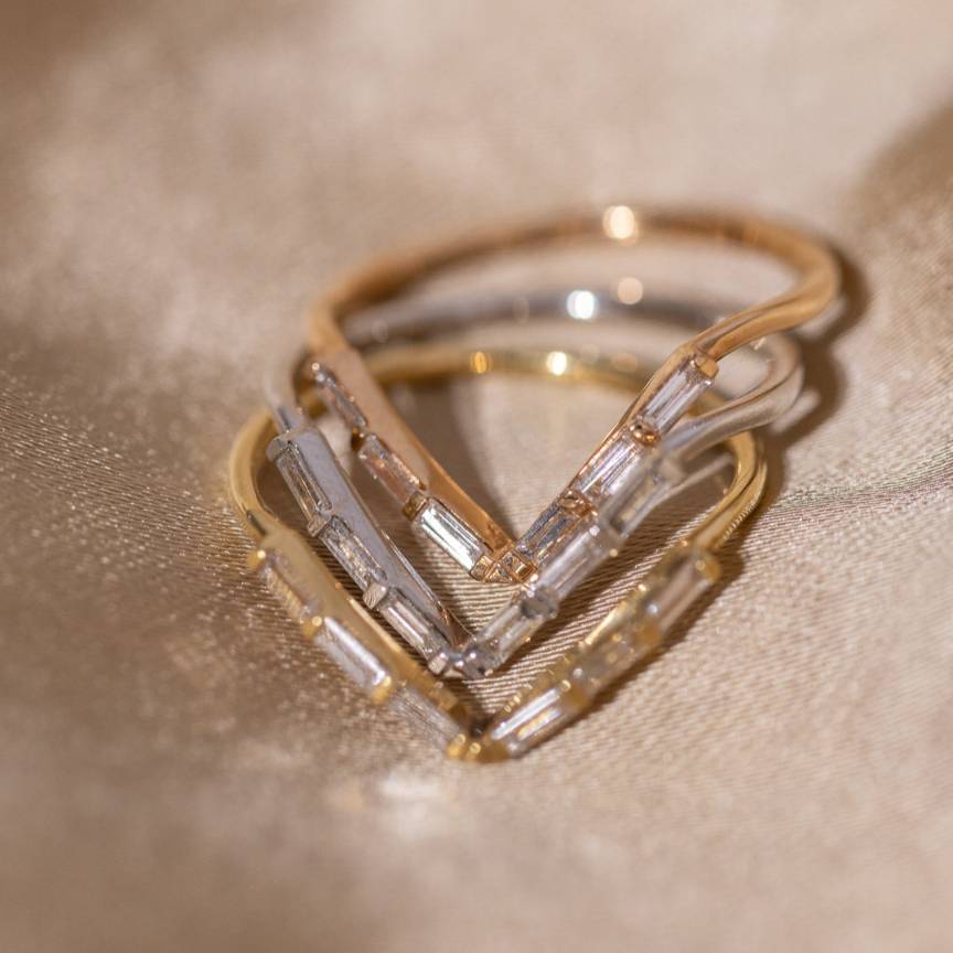Diamantes baguette